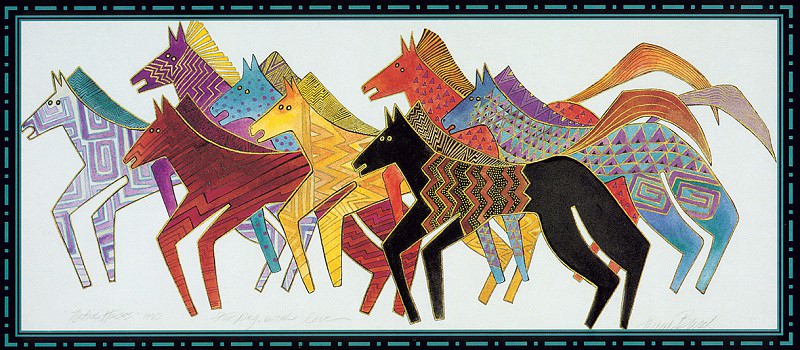 Mystical Horses 11 Native Horses. Laurel Burch