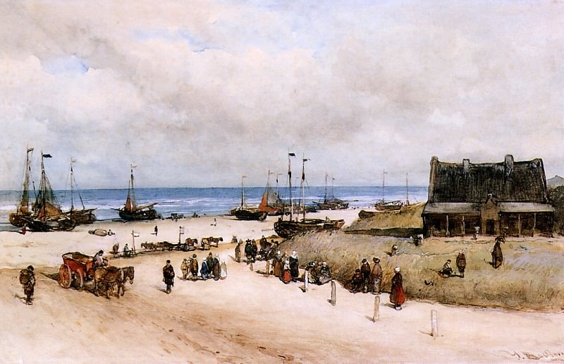 Beach Of Scheveningen. Johannes Bosboom