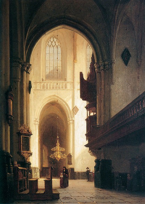 Hooglandse Kerk Leiden. Johannes Bosboom