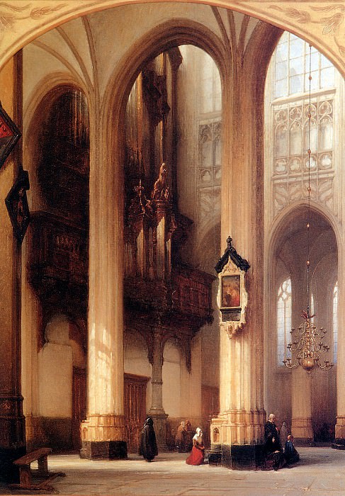 Interior Of Sint Jan Church In Den Bosch. Johannes Bosboom