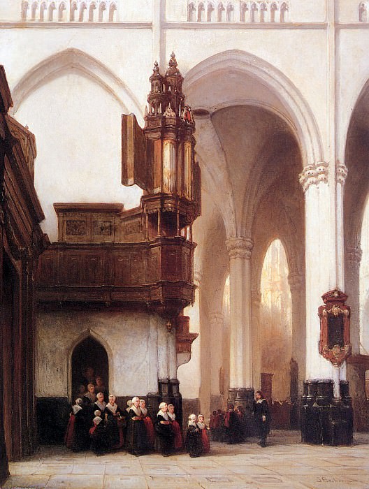 Orphans In The Nieuwe Kerk Amsterdam. Johannes Bosboom