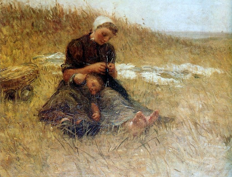 Мать и дитя в дюнах. Бернардус Бломмерс