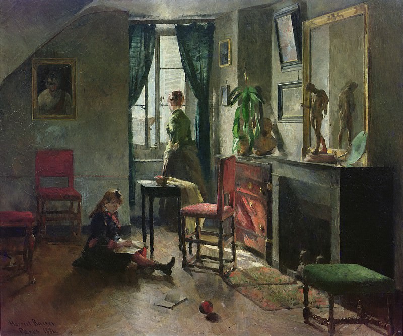 Interior with Figures. (1886). Harriet Backer