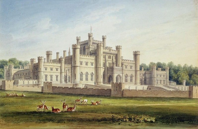 Северо-восточный вид замка Лоутер, Уэстморленд, место графа Лонсдейла. Джон Баклер