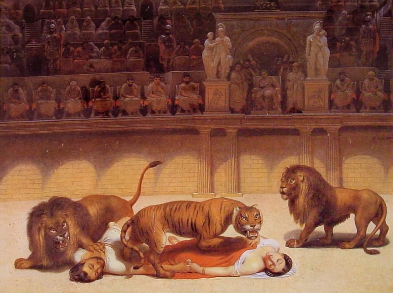 Тигр, подошедший к двум мученикам. Филипп-Жак Ван Бре