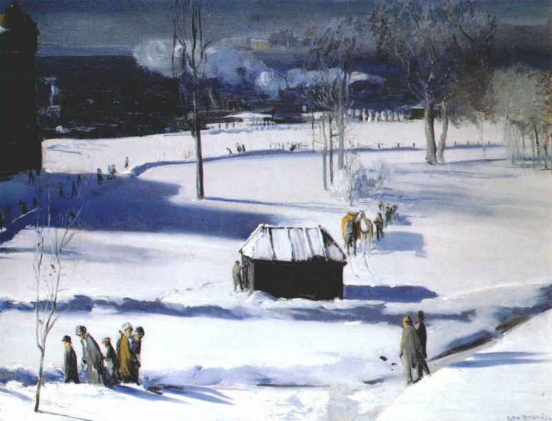 Голубой снег в Бэттери, 1910. Джордж Уэсли Беллоуз