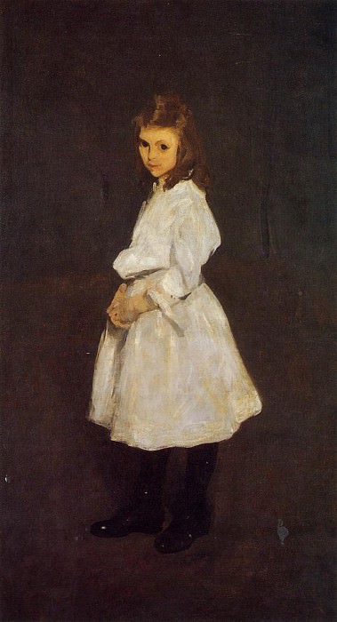 Little Girl in White aka Queenie Barnett. George Wesley Bellows
