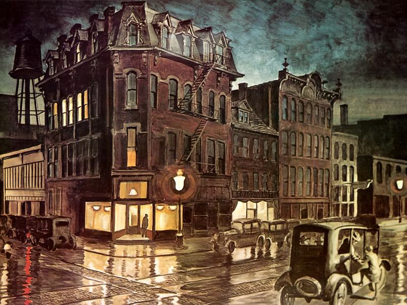Rainy Night (Buffalo NY). Charles E. Burchfield