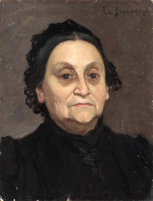 Г-жа Хильда Шонталь (1824-1892), предварительный этюд «Под каштаном». Ева Бонниер