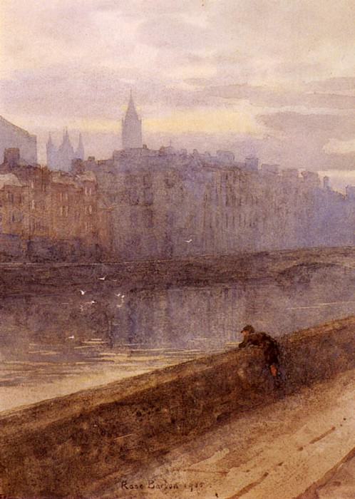 Evening On The River Liffey With St.Johns Church In Distance. Rose Maynard Barton