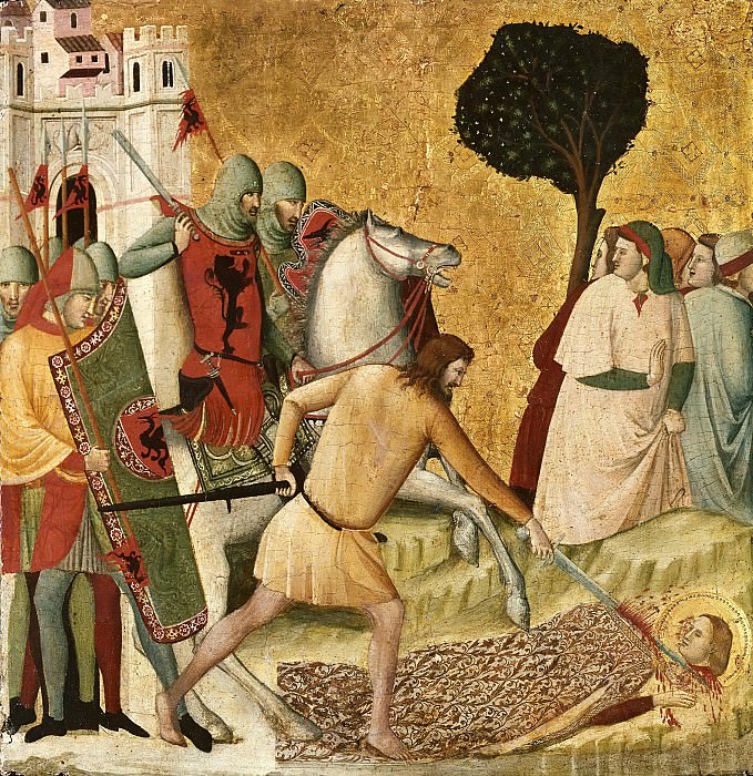 Scenes from the Life of Saint Columba of Sens - Martyrdom of Saint Columba. Giovanni Baronzio