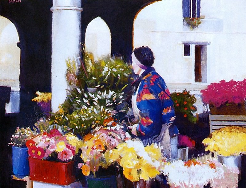 Венецианский цветочный рынок. Джордж Балканский
