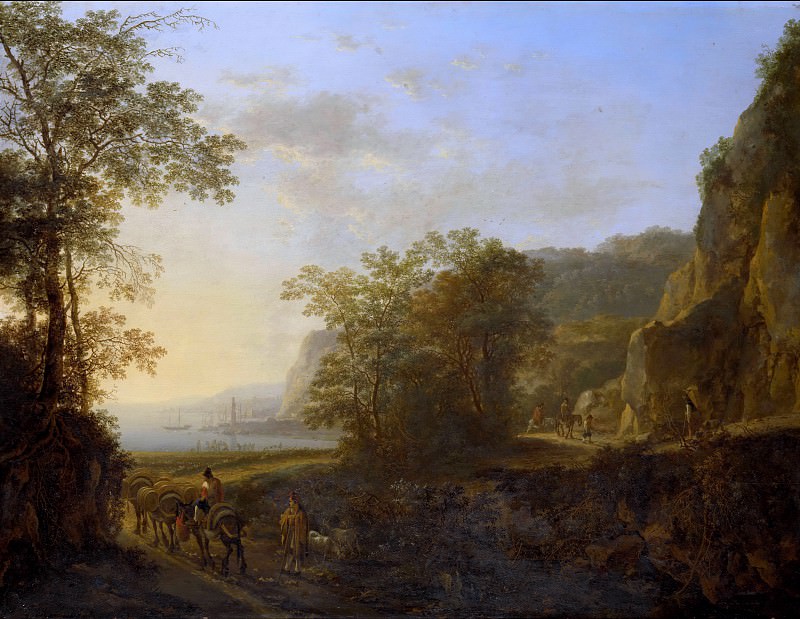 Итальянский пейзаж с видом на залив. 1640-52. 80х102. Гос музей Амстердам. Jan Dirksz Both