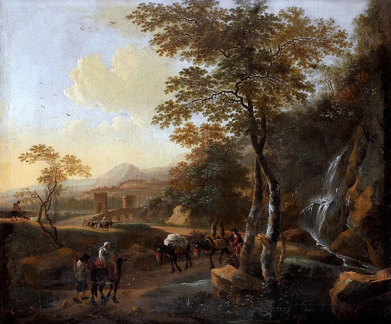 Landscape with cattle and figures. Jan Dirksz Both