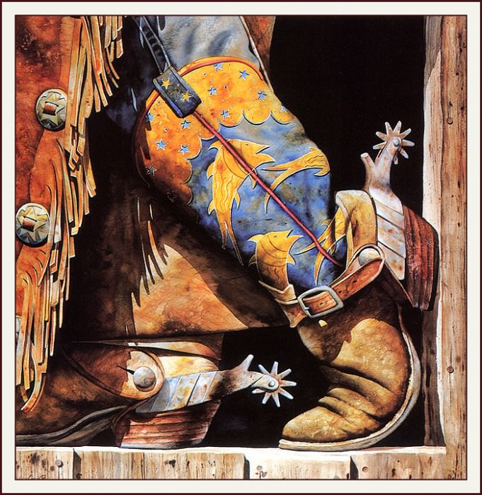 Cowboy Fishn Boots. Nelson Boren
