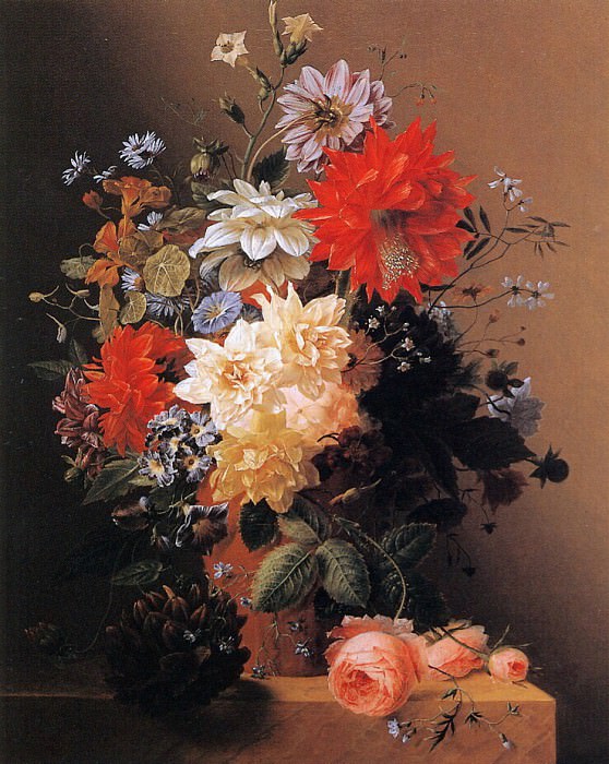 Flowers in a vase. Arnold Bloemers