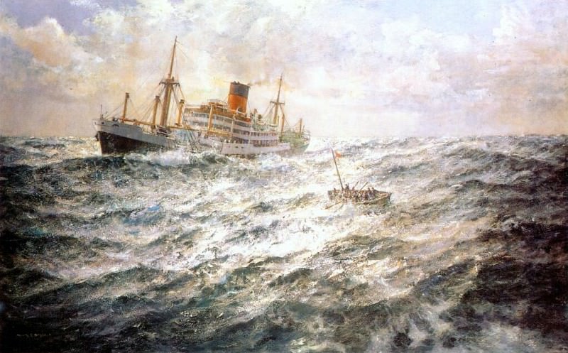 The Brotherhood Of Seamen (rescue Of A Motor Vessel By The Steamship glengoyle). John Bagnold Burgess