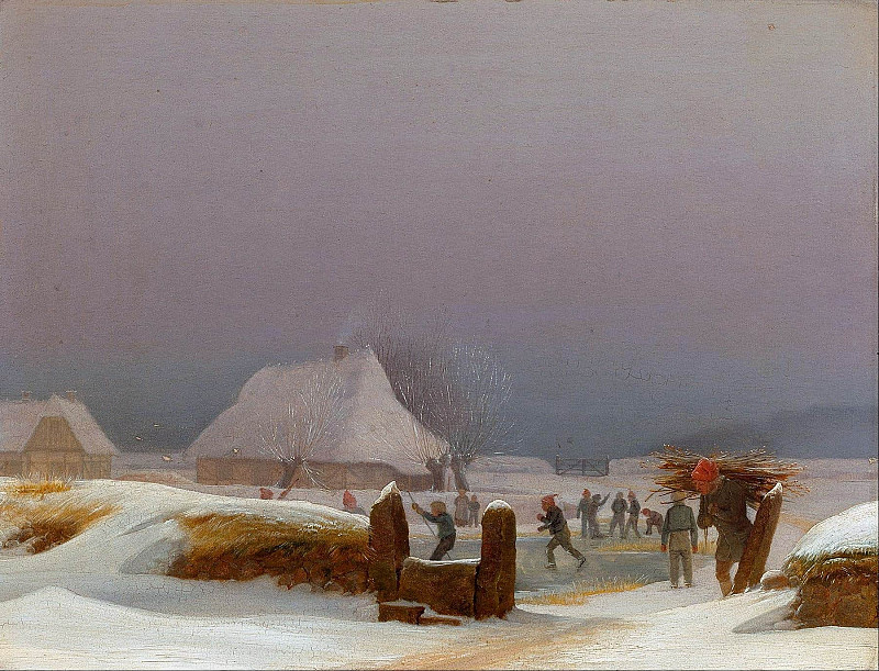 Winter lanscape from Funen. Wilhelm Bendz