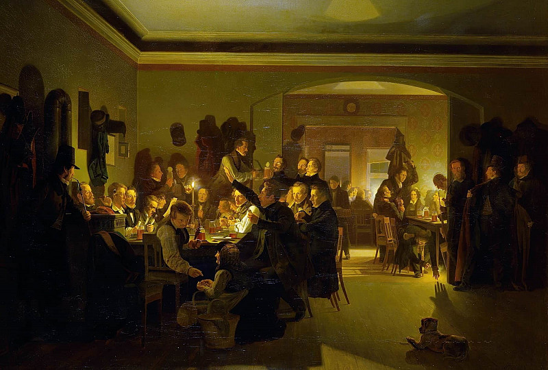 Artists In Finck’s Coffee-House In Munich. Wilhelm Bendz