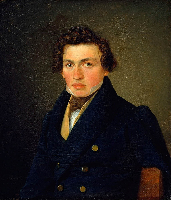 Portrait of a young man.. Wilhelm Bendz