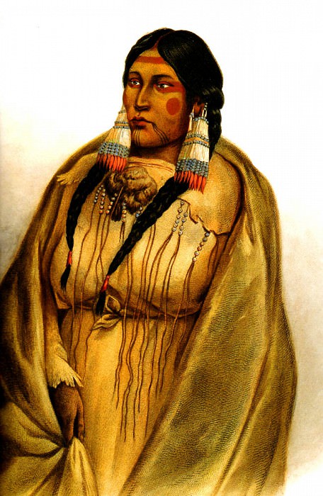 Kb 0026 Woman of The Cree-Tribe KarlBodmer, 1832-33 sqs. Карл Бодмер