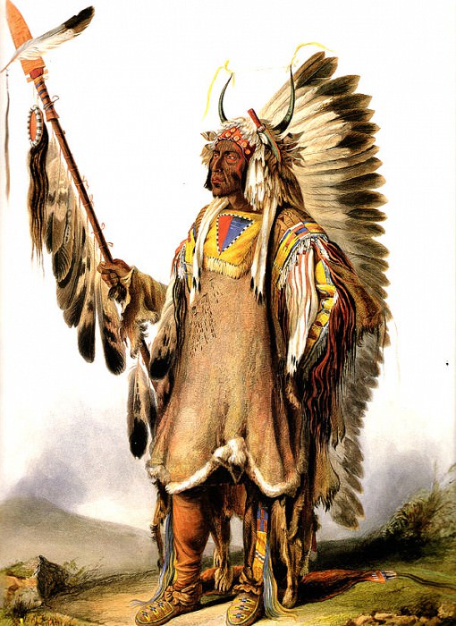 Tna 0004 Mato-Tope Mandan Chief KarlBodmer, 1833 sqs. Karl Bodmer