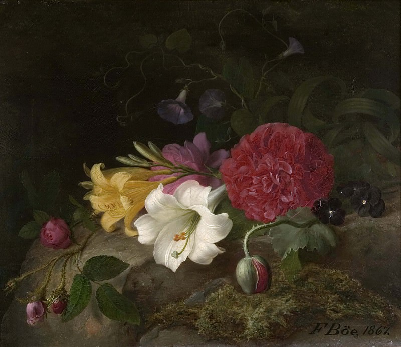 Still Life with Flowers. Frants Diderik Bøe