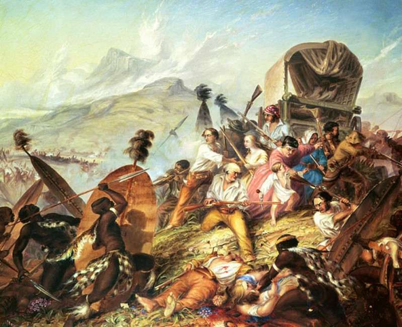 The Battle of Blauwkrantz. Thomas Baines