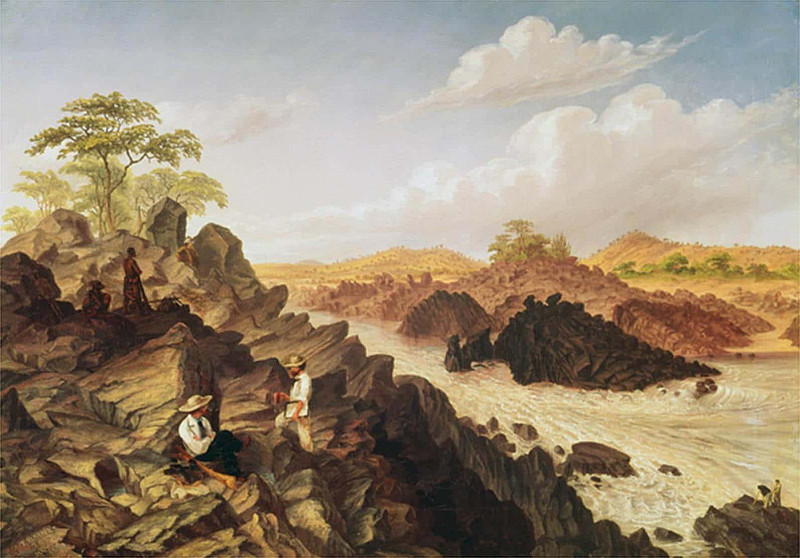 Shibadda or Two Channel Rapid Above Kabrasa. Thomas Baines