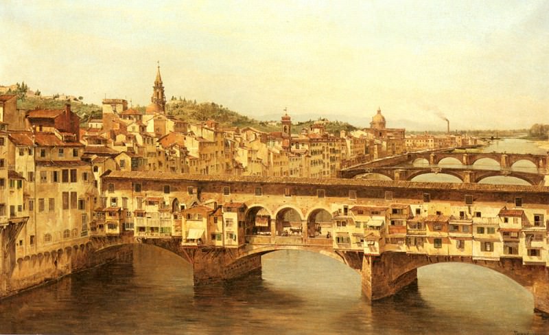 View Of The Ponte Vecchio, Florence. Antonietta Brandeis