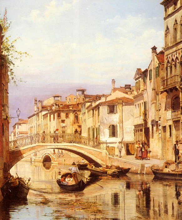 A Gondola On A Venetian Backwater Canal. Antonietta Brandeis