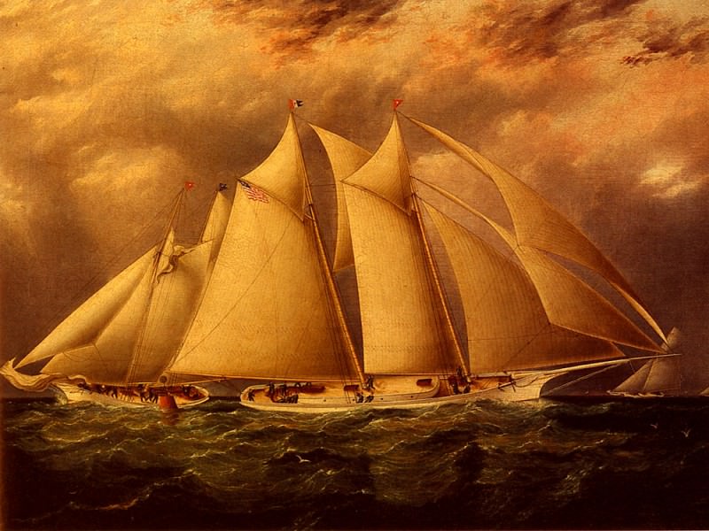 Yacht Alice Rounding The Buoy. James Edward Buttersworth