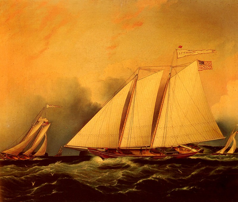 James E Under Full Sail. James Edward Buttersworth