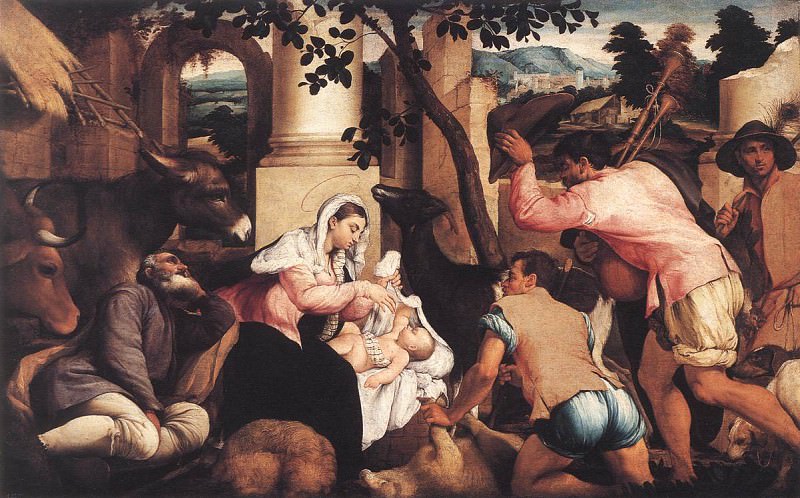 Adoration Of The Shepherds. Jacopo Bassano