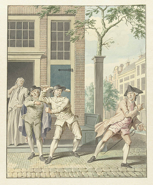 Scene from Pefroen with the sheep’s head; Scene uit Pefroen met het schaapshoofd. Jacobus Buys