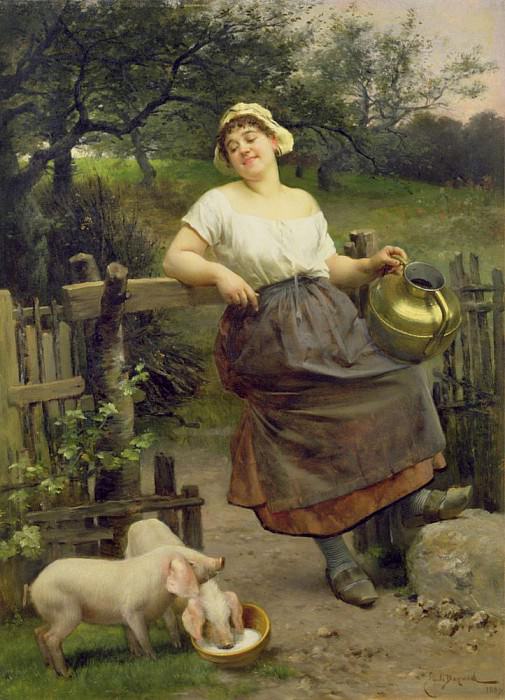 A Peasant Girl, Brittany. Emile Antoine Bayard