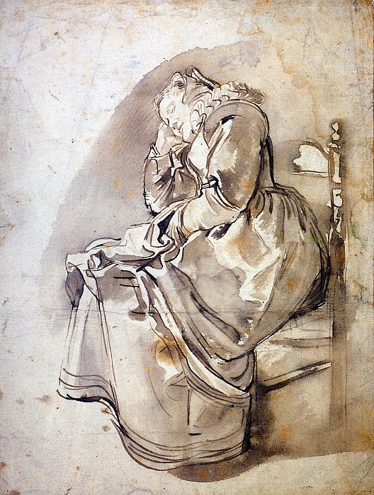 A woman sleeping. Willem Buytewech