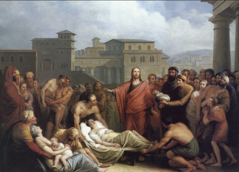 Христос исцеляет больных, Маттеус Игнатиус ван Брe
