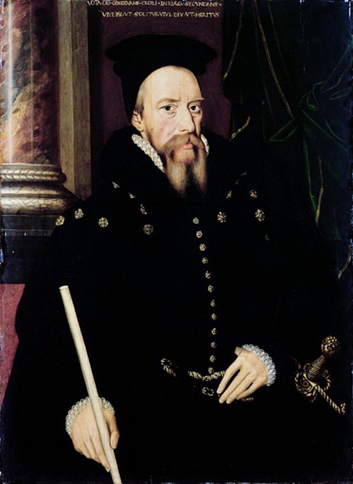 Portrait of William Cecil, 1st Baron Burghley (1520-1598) Lord High Treasurer. Arnold von Brounckhorst