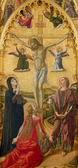 Triptych from San Venanzio in Camerino, central panel - Crucifixion. Niccolo (Niccolo da Foligno) Alunno