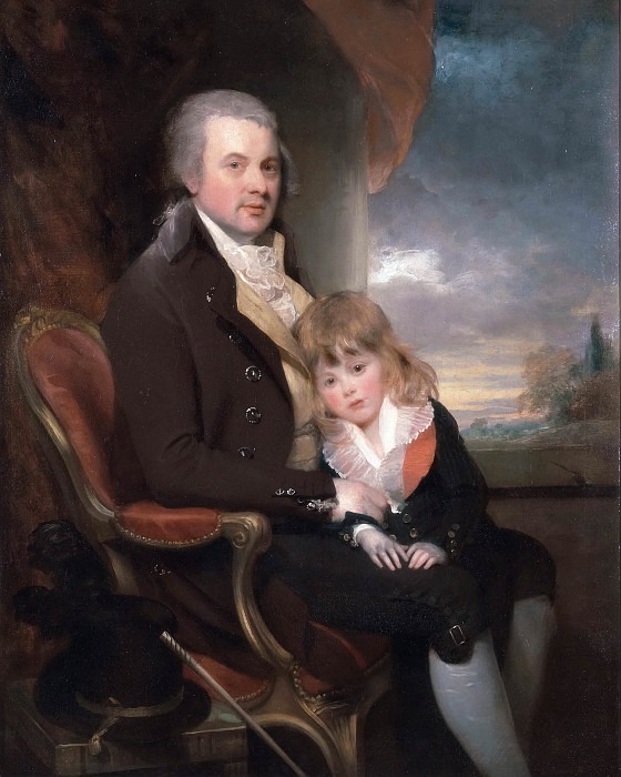 Edward George Lind and His Son, Montague. Sir Henry William Beechey