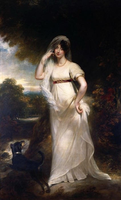 Portrait of Harriet Wells in a River Landscape. Sir Henry William Beechey
