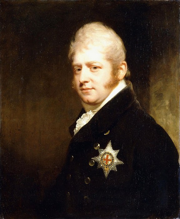 Portrait of Prince Adolphus Frederick, Duke of Cambridge, bust length wearing the Star of the the Garter. Sir Henry William Beechey