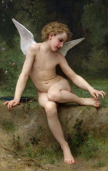 Cupid with thorn. Adolphe William Bouguereau