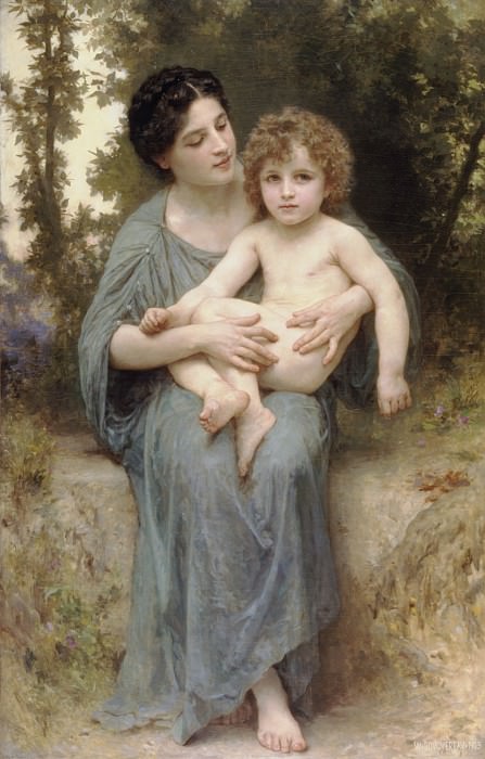 The young brother. Adolphe William Bouguereau