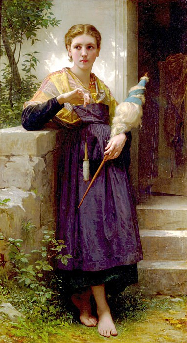 The spinner. Adolphe William Bouguereau