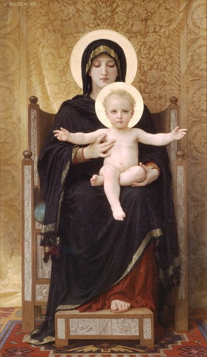 Мадонна с младенцем на троне. Адольф Уильям Бугро