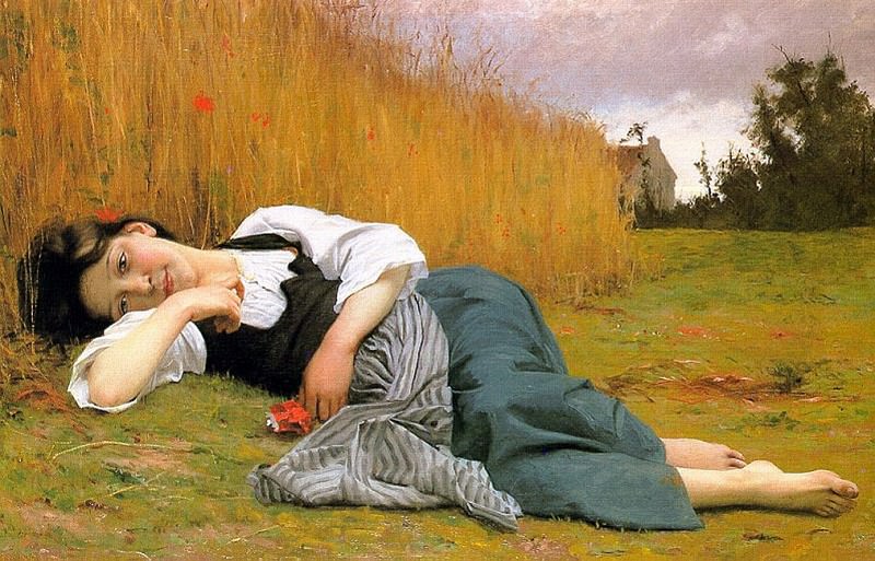 Rest at Harvest. Adolphe William Bouguereau