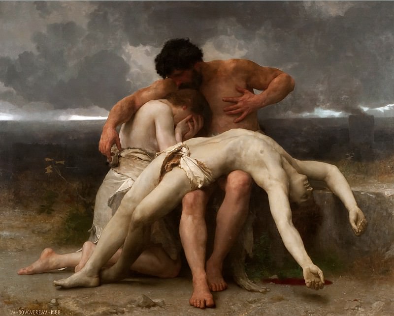 The First Mourning. Adolphe William Bouguereau