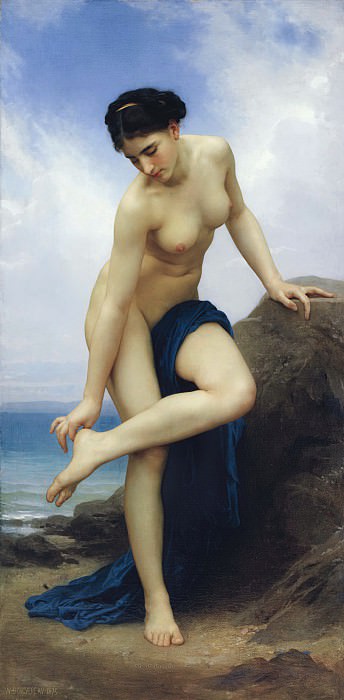 After the bath. Adolphe William Bouguereau